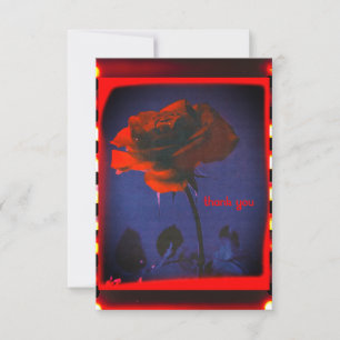 Vintage Rose Danke Karte