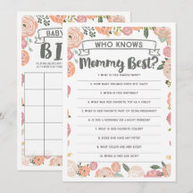 Vintage Rose Doppelseitiges Baby Duschspiel