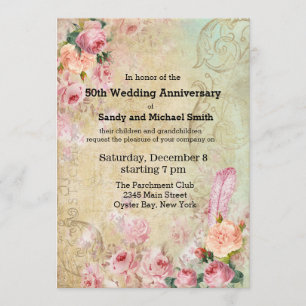 Vintage Rose Einladung