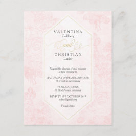 Vintage Rose Einladung zur Hochzeit