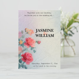 🌹 Vintage Rose Einladung zur Hochzeit 💍 🕊️