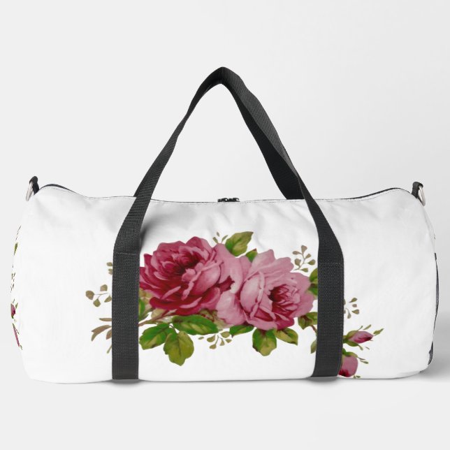 Vintage Rose Elegance  Duffle Bag (Vorderseite)