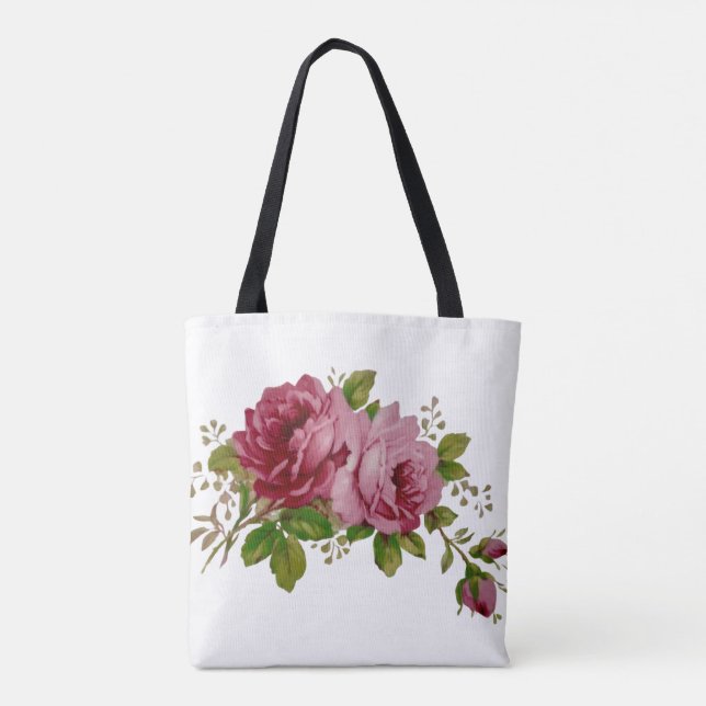Vintage Rose Elegance  Tote Bag (Rückseite)