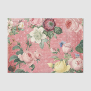 Vintage Rose Elegantes französisches Collage Seidenpapier