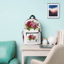 Vintage Rose Eleganz  Bedruckter Rucksack