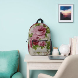 Vintage Rose Eleganz  Bedruckter Rucksack