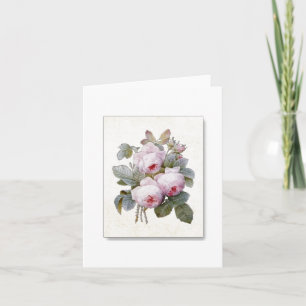 Vintage Rose Englisch/Bourbon (Anmerkung) Dankeskarte
