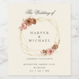 Vintage Rose erlitten personalisierten Labrador Weinetikett