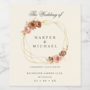 Vintage Rose erlitten personalisierten Labrador Weinetikett