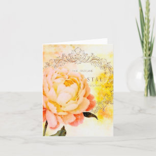 Vintage Rose Feiertagskarte