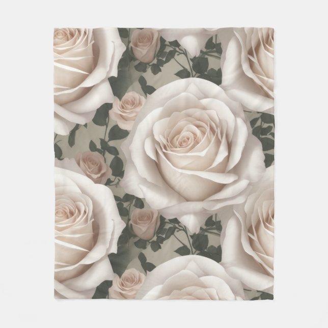Vintage Rose Fleecedecke (Vorderseite)