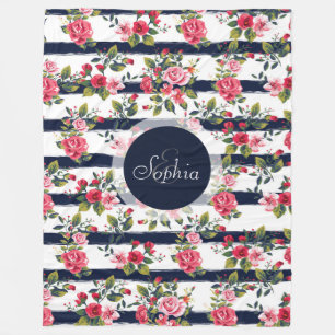 Vintage Rose Fleecedecke