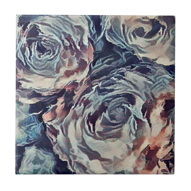 Vintage Rose Fliese (Vorderseite)