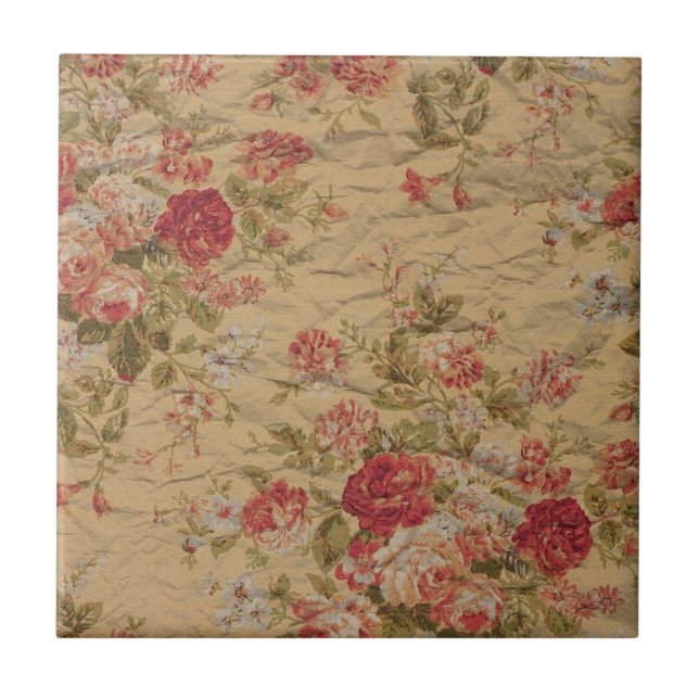 Vintage Rose Fliese (Vorderseite)