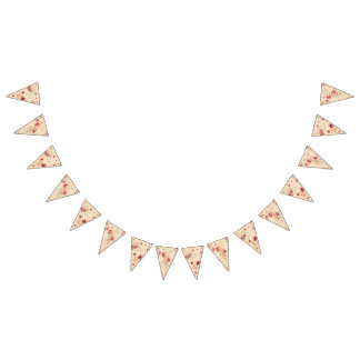 Vintage Rose Floral Bunting Flags Rosa und Creme Wimpelkette