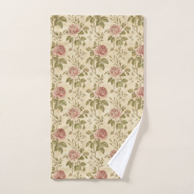 Vintage Rose Floral Pattern Handtuch (Handtuch)