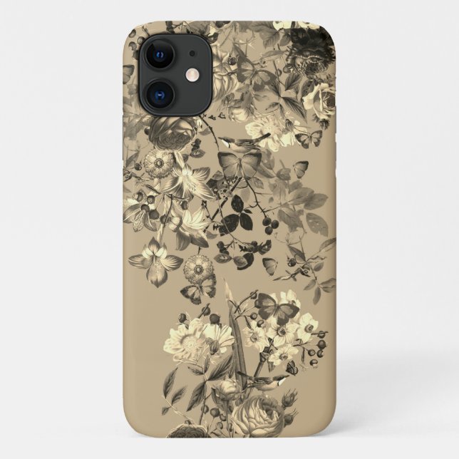 Vintage Rose Garden Classic Neutrals Case-Mate iPhone Hülle (Rückseite)