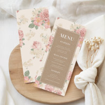 Vintage Rose Garden Floral & Kraft Wedding