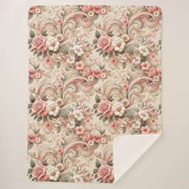 Vintage Rose Gartenplatz Sherpadecke