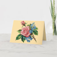 Vintage Rose Geburtstagskarte