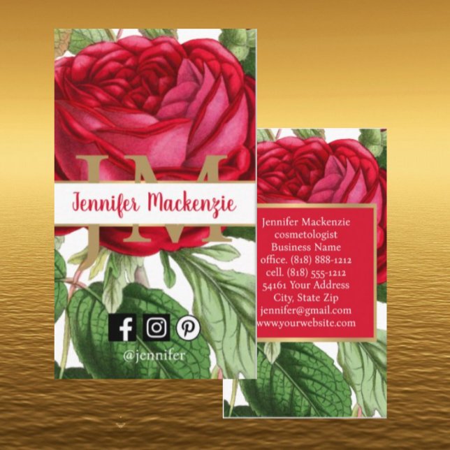 Vintage Rose Gold Hübsch Rosa Visitenkarte (Von Creator hochgeladen)