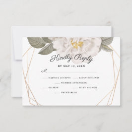 Vintage Rose Goldrahmen Hochzeitswahl RSVP Karte