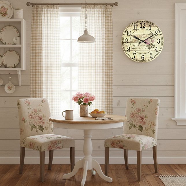 Vintage Rose Große Wanduhr (Von Creator hochgeladen)