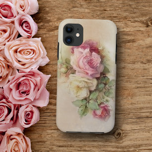 Vintage Rose Handgemalte Rose Case-Mate iPhone Hülle
