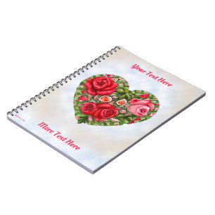 Vintage Rose Herz Notizblock