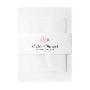 Vintage Rose Hochzeit Einladungsbanderole