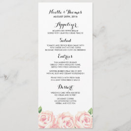 Vintage Rose Hochzeitmenükarten Menükarte