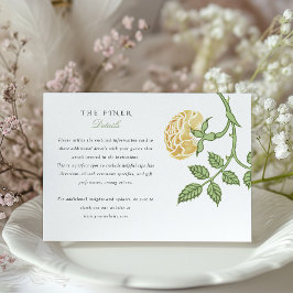 Vintage Rose Hochzeitskarte Begleitkarte