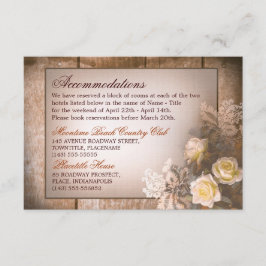 Vintage Rose Hochzeitskarte Begleitkarte