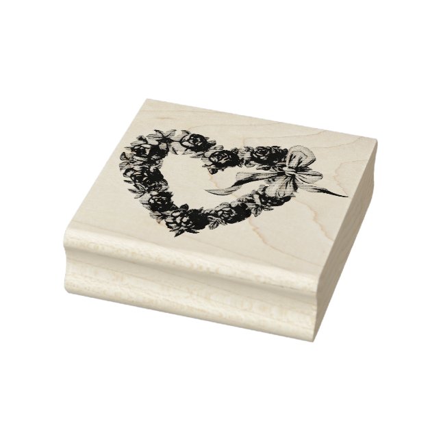 Vintage Rose hören Blumenkranz Hübsch Hochzeit Gummistempel (Stempel)