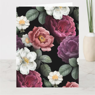 Vintage Rose Illustration Art Dankeskarte