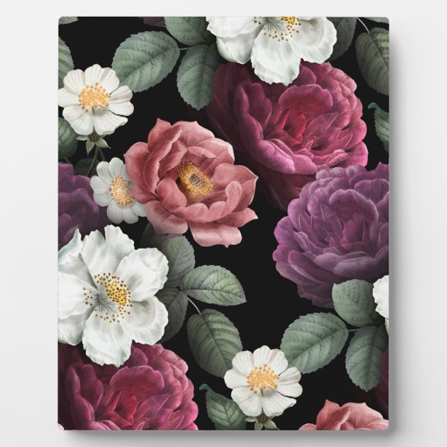 Vintage Rose Illustration Art Fotoplatte (Vorderseite)