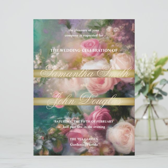 Vintage Rose im alten niederländischen Stil (Stehend Vorderseite)