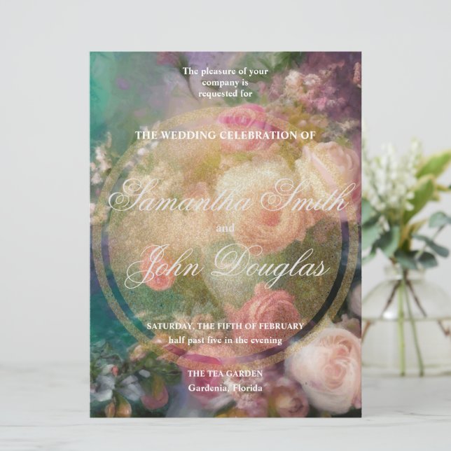 Vintage Rose im alten niederländischen Stil (Stehend Vorderseite)