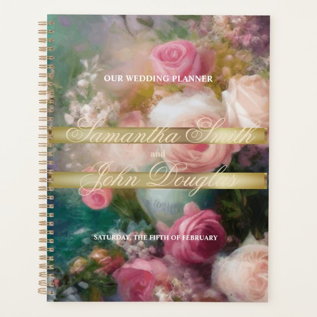 Vintage Rose im alten niederländischen Stil Planer (Vorderseite)