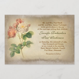 Vintage Rose im Alter von Einladungen