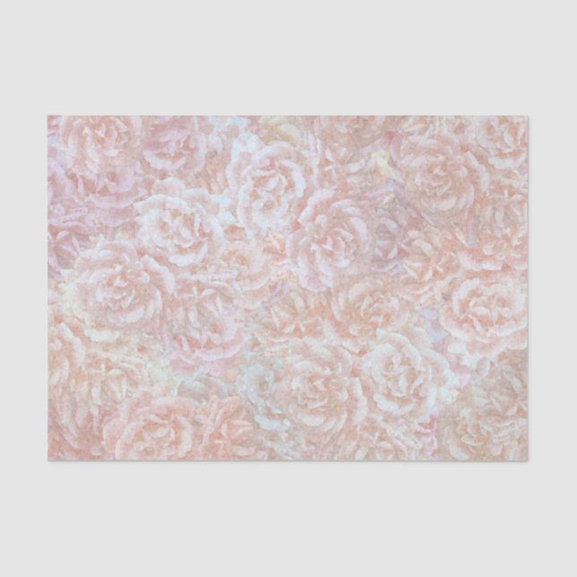 Vintage Rose in Creme - Blumenmuster Seidenpapier (Vorderseite)