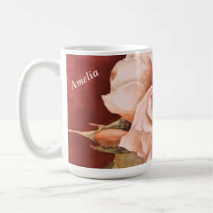 VINTAGE ROSE KAFFEE TASSE