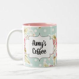 Vintage Rose Kaffee Tasse