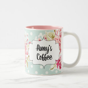 Vintage Rose Kaffee Tasse