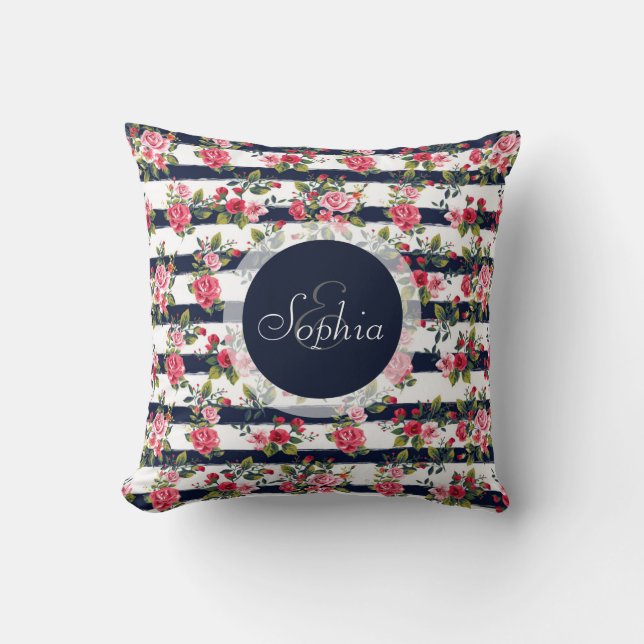 Vintage Rose Kissen (Vorderseite)