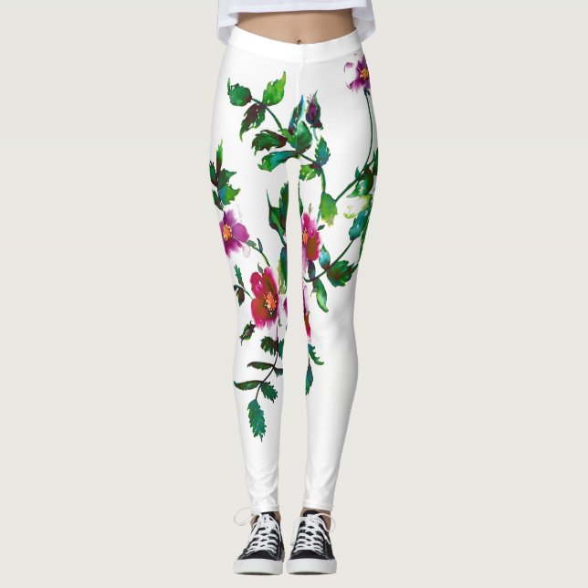 Vintage Rose Leggings (Vorderseite)