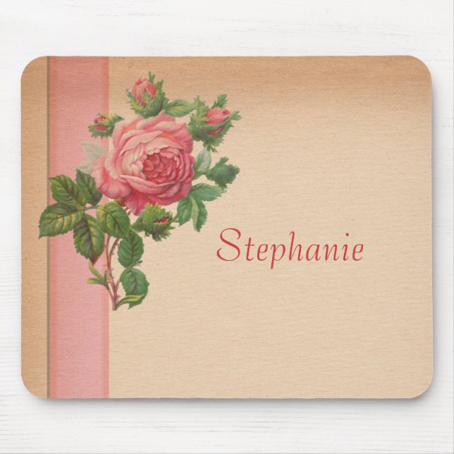 Vintage-Rose-Mauspad Mousepad (Vorne)