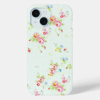 Vintage Rose mit Blumen, rosa Kokette Blume