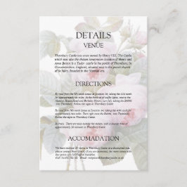 Vintage Rose mit Gästekarte Hochzeiten Begleitkarte