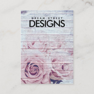 Vintage Rose mit Holzeinschlag am Anfang der Displ Visitenkarte